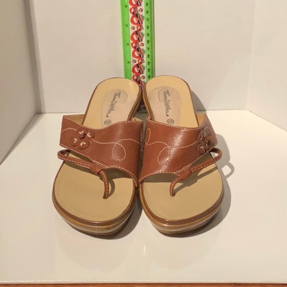 Leather Sandal 👡 wedges 2in